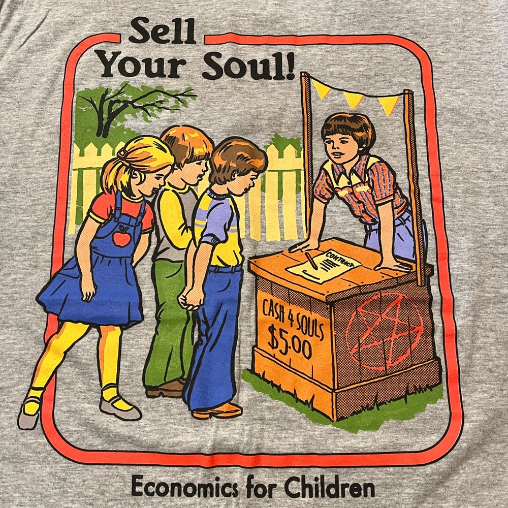 Sell your soul graphic T-shirt